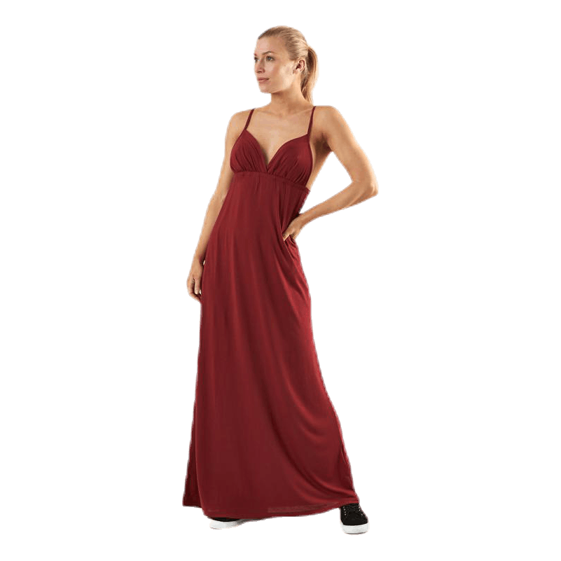 Strap Ankle Dress Red