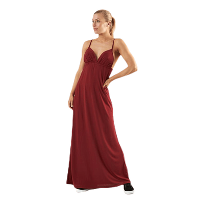 Strap Ankle Dress Red