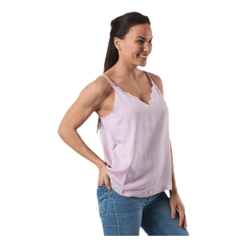 Debbie Singlet Wvn Pink