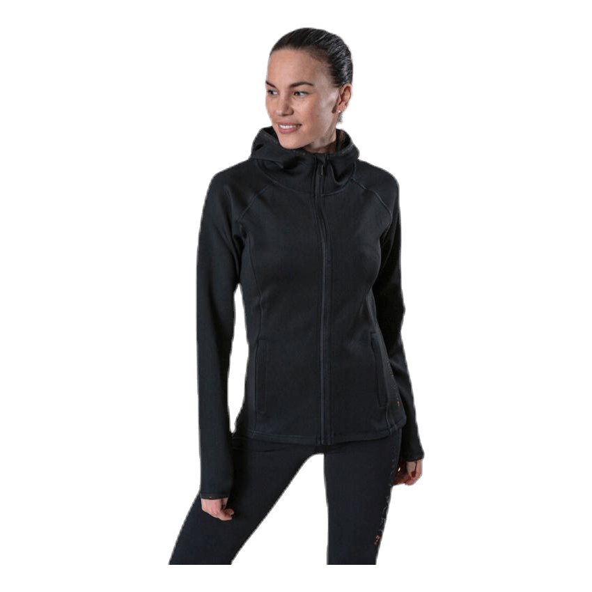 Performance Athl Cara Ls Hood Zip Black