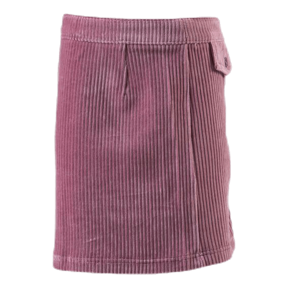 Ketty Cord Button Skirt Pink