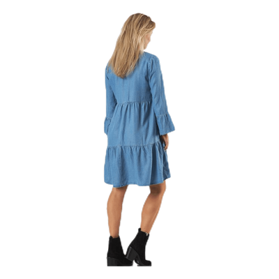 Why Abby 3/4 Lyocell Dress-Bi Blue