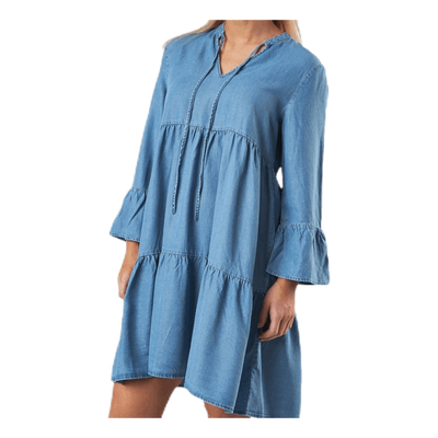 Why Abby 3/4 Lyocell Dress-Bi Blue