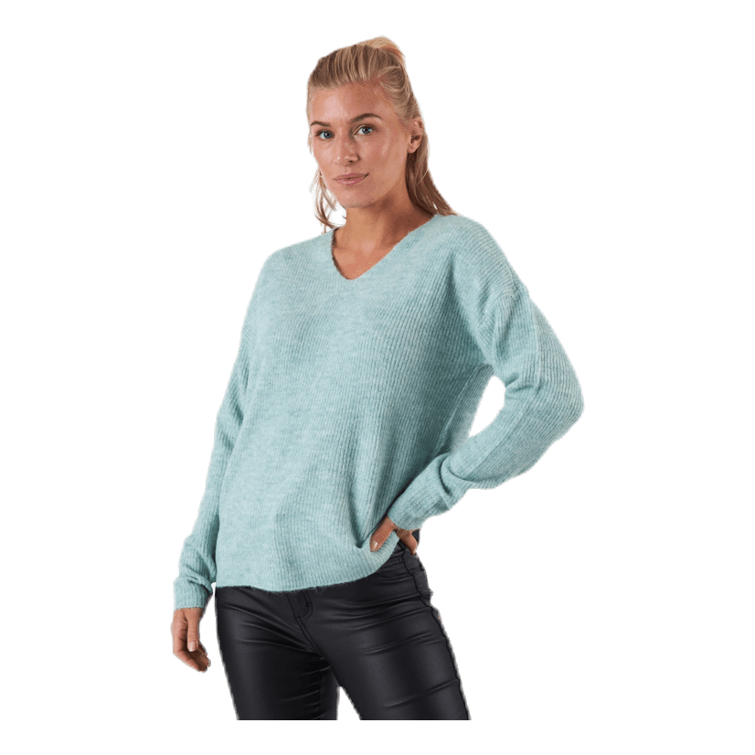 Camilla V-Neck L/S Pullover Knt Beige