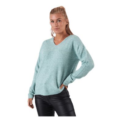 Camilla V-Neck L/S Pullover Knt Beige