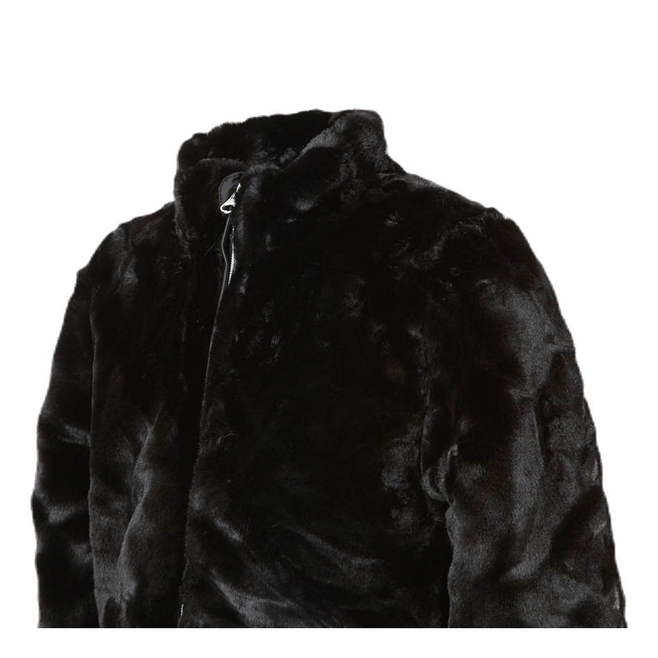 Manette Faux Fur Bomber Jacket Black - Name It – Runforest.com