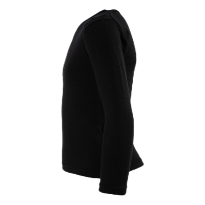 Wang Wool Plain Ls Top Black