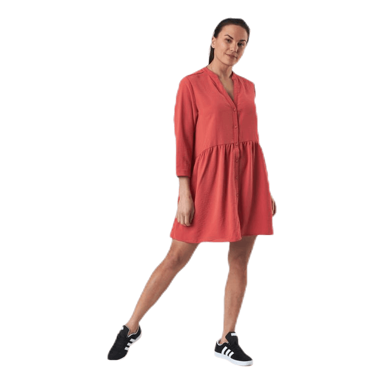 Mette 3/4 Tunic Wvn Red