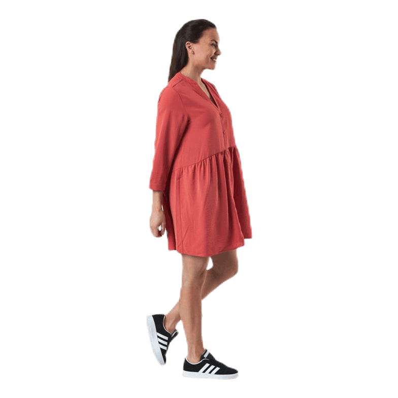 Mette 3/4 Tunic Wvn Red