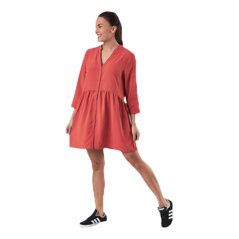 Mette 3/4 Tunic Wvn Red