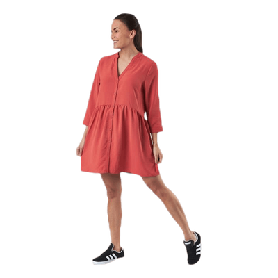 Mette 3/4 Tunic Wvn Red