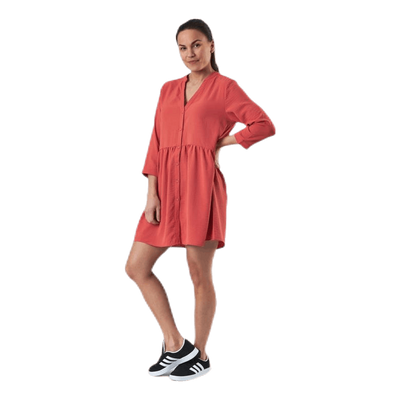 Mette 3/4 Tunic Wvn Red