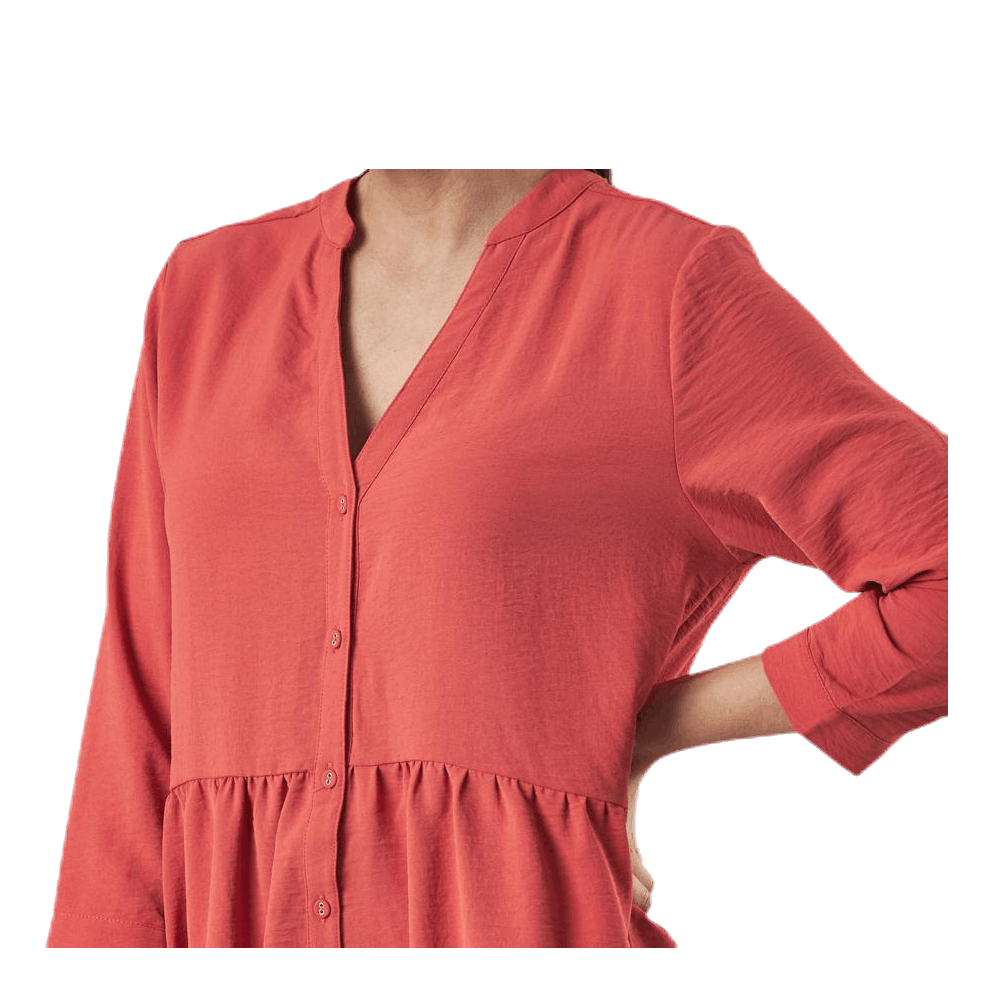 Mette 3/4 Tunic Wvn Red