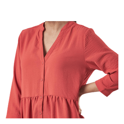 Mette 3/4 Tunic Wvn Red