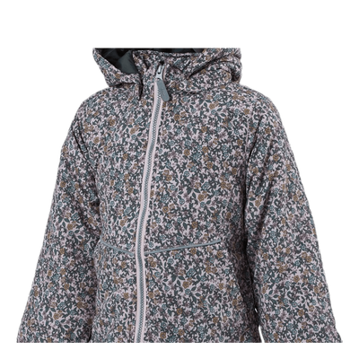 Maxi Jacket Small Flower Orange
