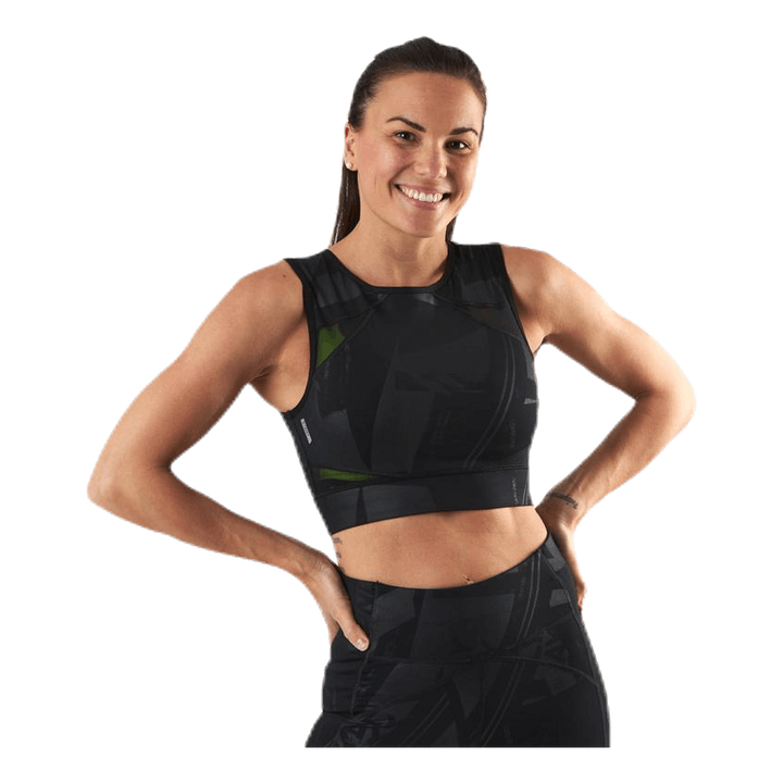 Mado Aop Cropped Training Top Black