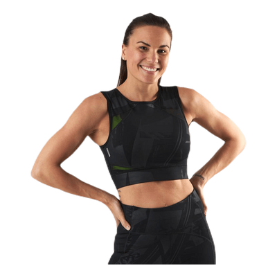 Mado Aop Cropped Training Top Black