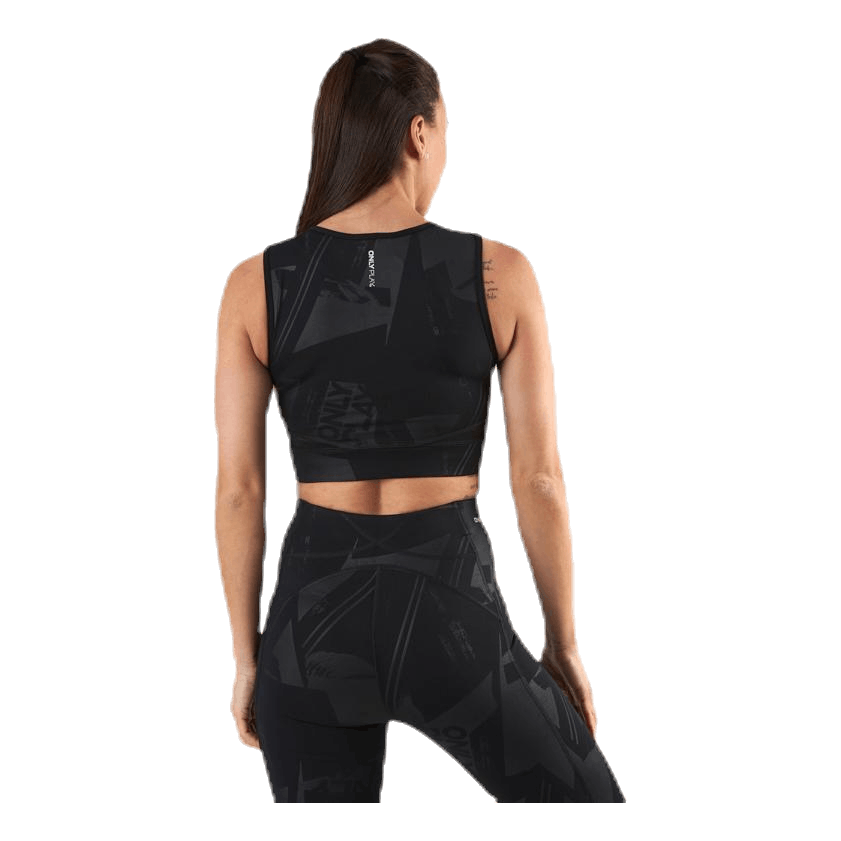 Mado Aop Cropped Training Top Black