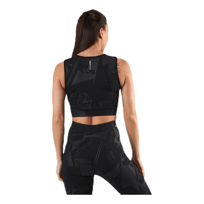 Mado Aop Cropped Training Top Black