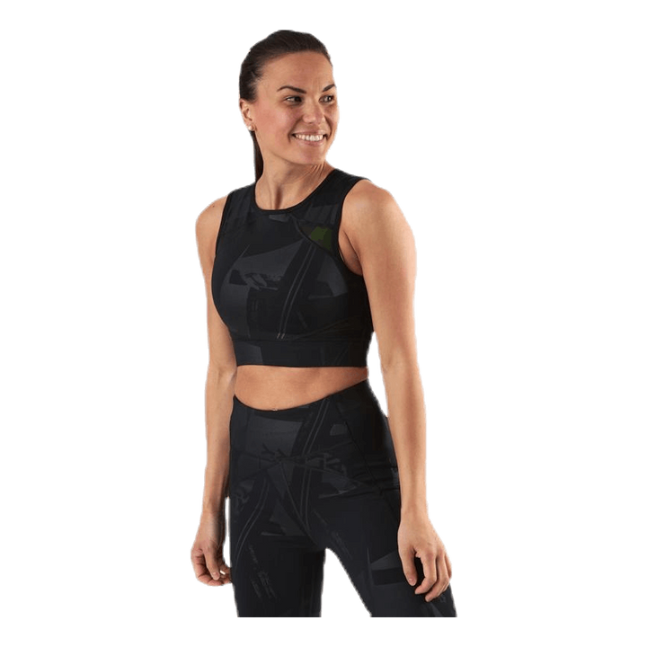 Mado Aop Cropped Training Top Black