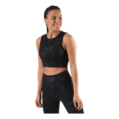 Mado Aop Cropped Training Top Black