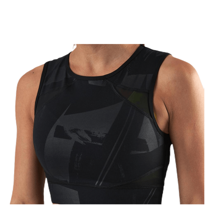 Mado Aop Cropped Training Top Black