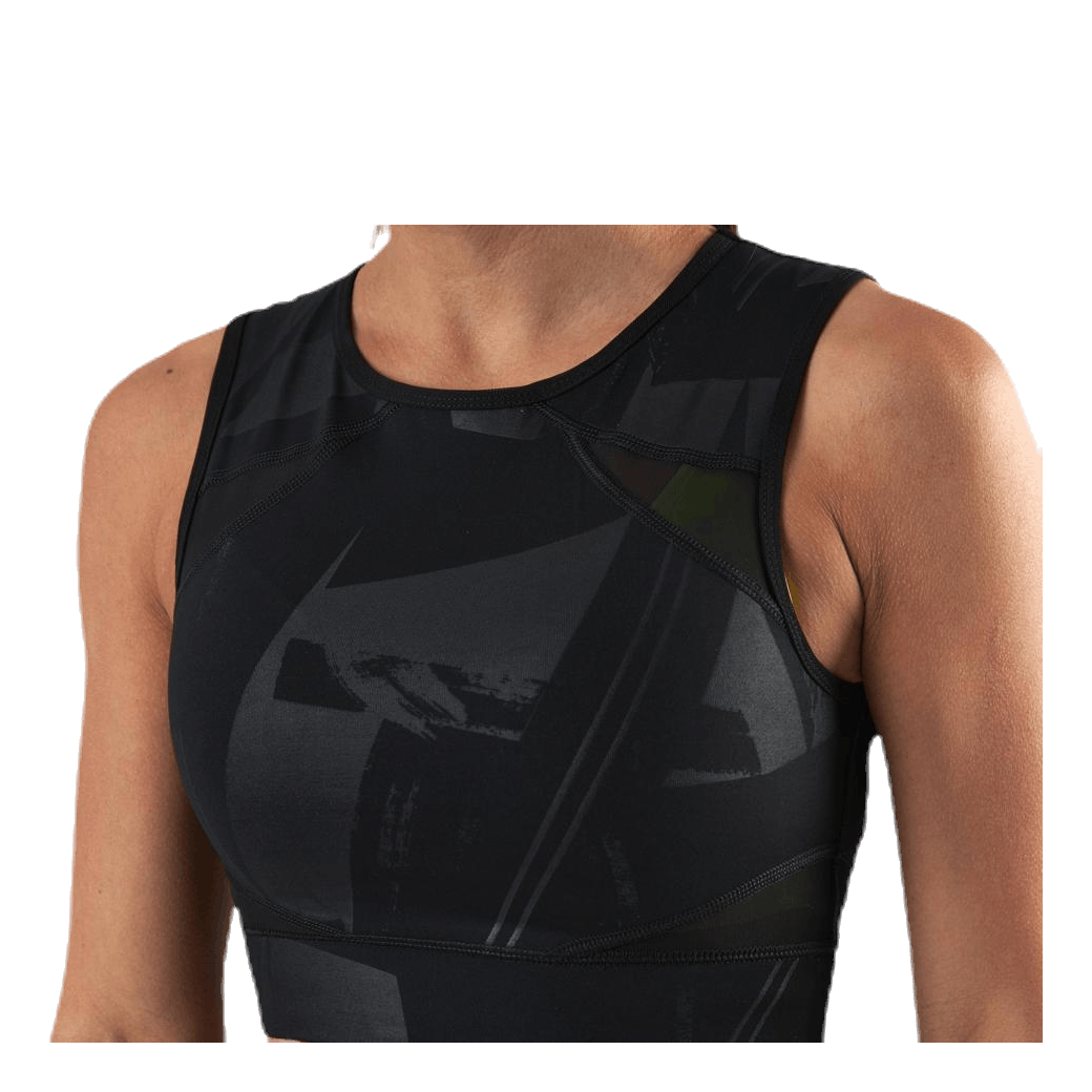 Mado Aop Cropped Training Top Black