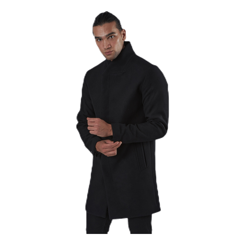 Collum Wool Coat Black