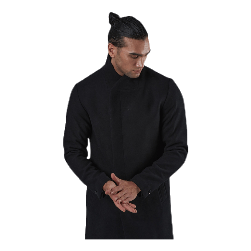 Collum Wool Coat Black