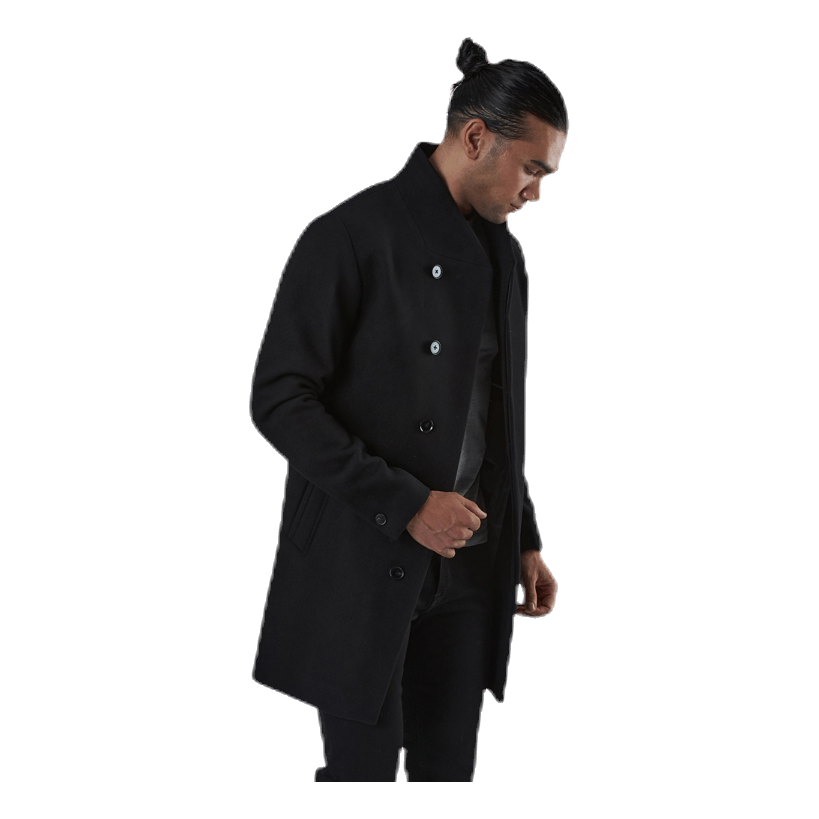 Collum Wool Coat Black