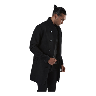 Collum Wool Coat Black