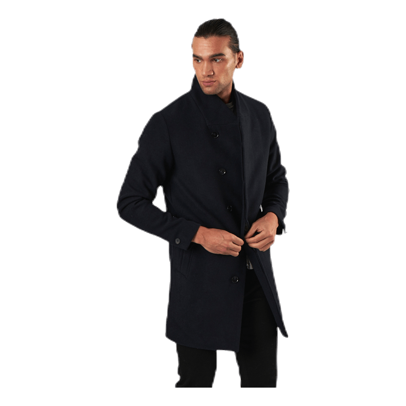Collum Wool Coat Blue