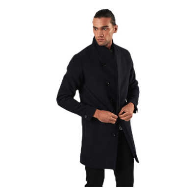 Collum Wool Coat Blue