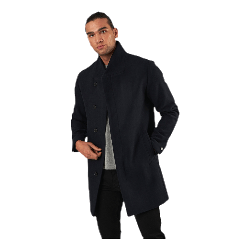 Collum Wool Coat Blue