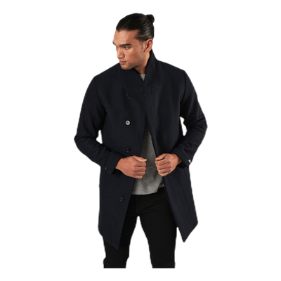Collum Wool Coat Blue