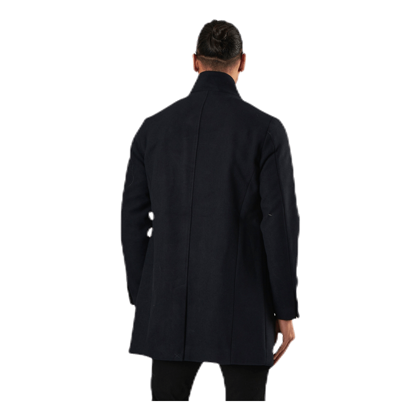 Collum Wool Coat Blue