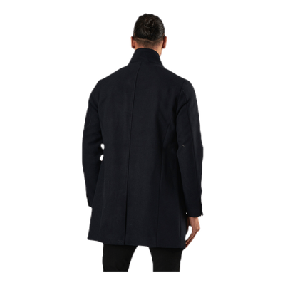 Collum Wool Coat Blue