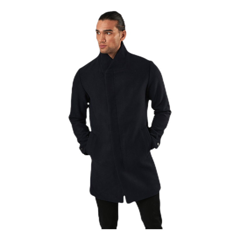 Collum Wool Coat Blue