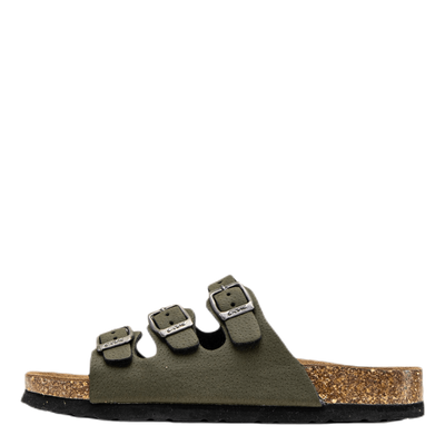 Santa Cork Sandals Green