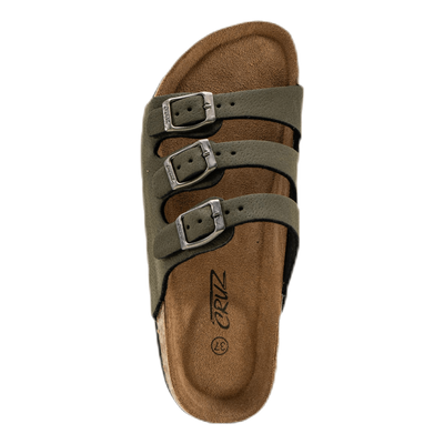 Santa Cork Sandals Green