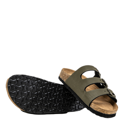 Santa Cork Sandals Green