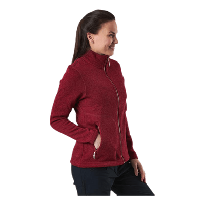 Paulina Melange Fleece Jacket Red