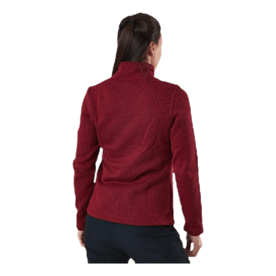 Paulina Melange Fleece Jacket Red