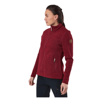 Paulina Melange Fleece Jacket Red