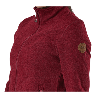 Paulina Melange Fleece Jacket Red