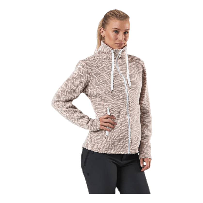 Freida Melange Fleece Jacket Beige