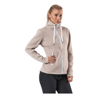 Freida Melange Fleece Jacket Beige