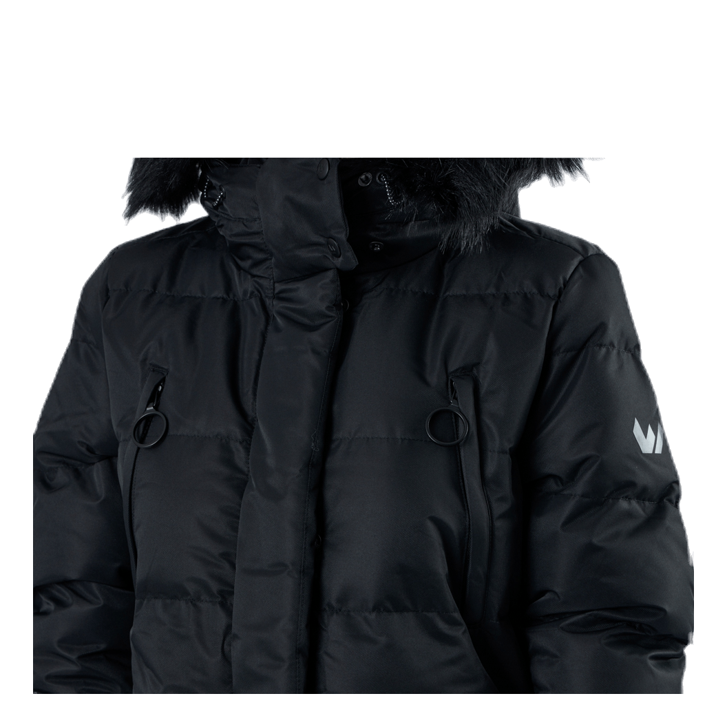 Frida Long Puffer Jacket Black