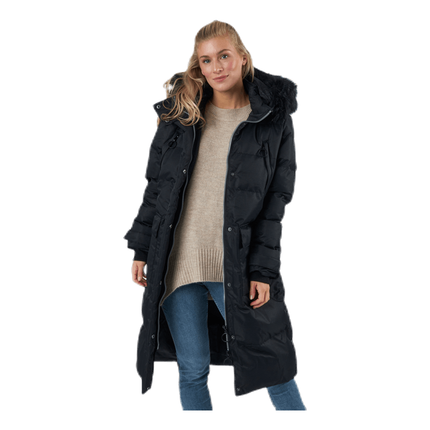 Frida Long Puffer Jacket Black
