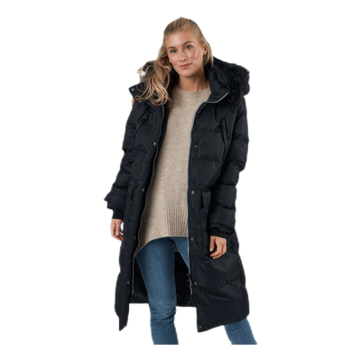 Frida Long Puffer Jacket Black
